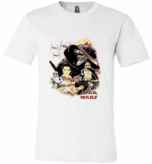 Inktee Store - Star Wars Force Awakens Trailer Premium T-Shirt Image