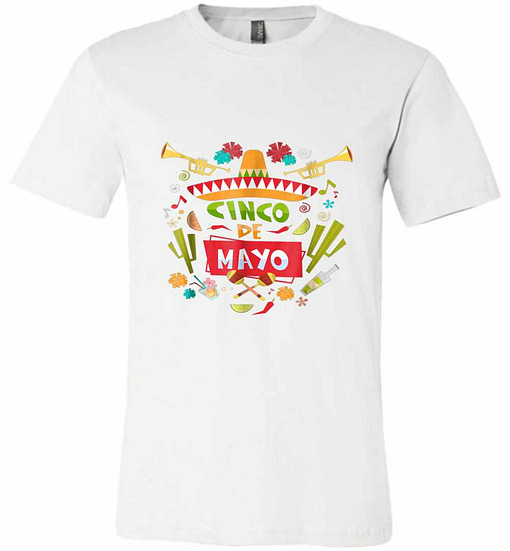 Inktee Store - Cinco De Mayo Fan Tee Party Mexican Premium T-Shirt Image