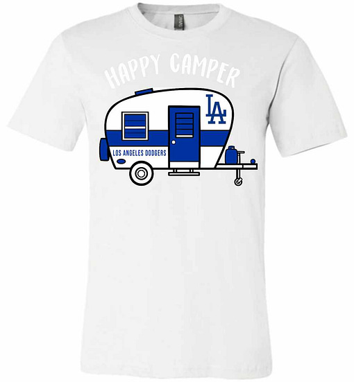 Inktee Store - Los Angeles Dodgers Happy Camper Premium T-Shirt Image
