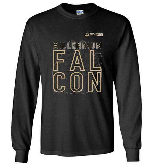 Inktee Store - Star Wars Yt 1300 Millennium Falcon Long Sleeve T-Shirt Image