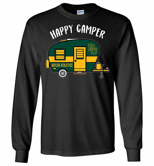 Inktee Store - Baylor Athletics Happy Camper Long Sleeve T-Shirt Image