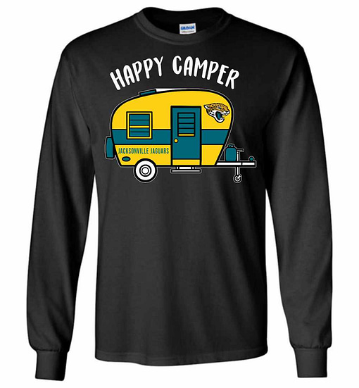 Inktee Store - Jacksonville Jaguars Happy Camper Long Sleeve T-Shirt Image
