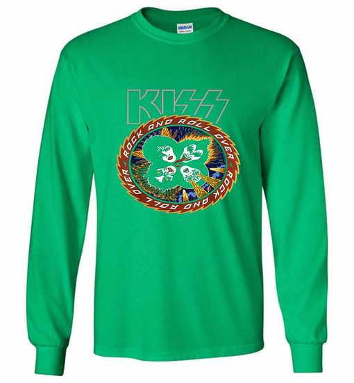 Inktee Store - Kiss - Roll Over Long Sleeve T-Shirt Image