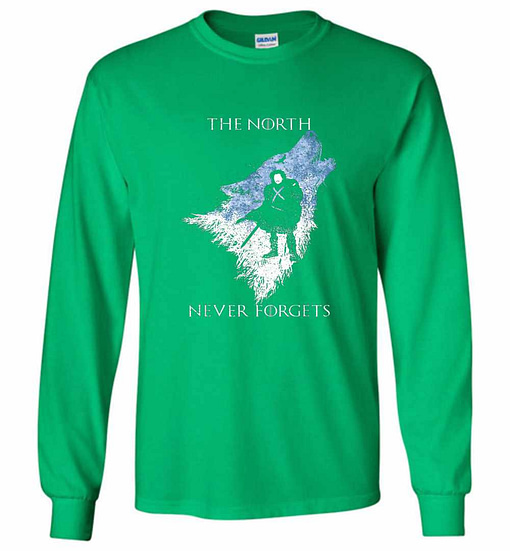 Inktee Store - Direwolves The North Never Forgets Funny Dire Wolf Long Sleeve T-Shirt Image