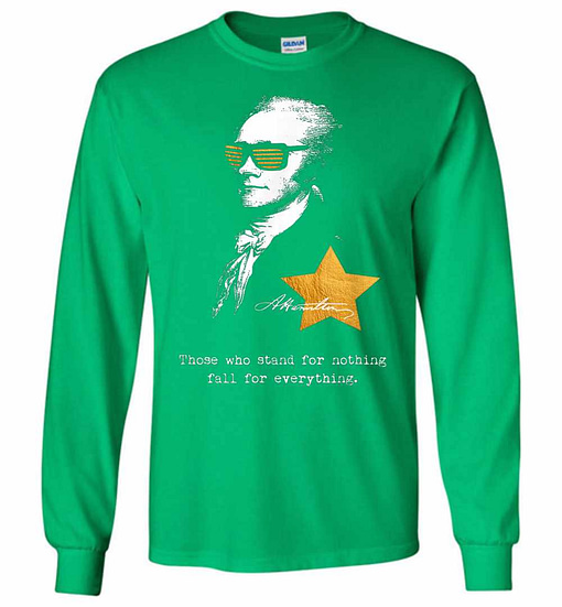 Inktee Store - Alexander Hamilton Sunglasses Crazy Nerd Long Sleeve T-Shirt Image