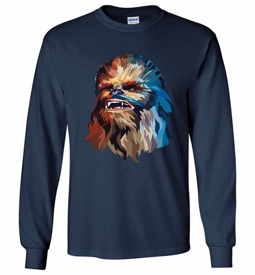 Inktee Store - Star Wars Polygon Chewy Long Sleeve T-Shirt Image