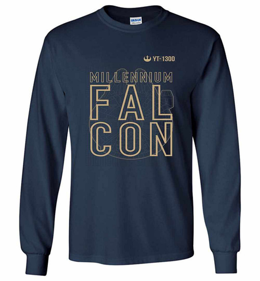 Inktee Store - Star Wars Yt 1300 Millennium Falcon Long Sleeve T-Shirt Image