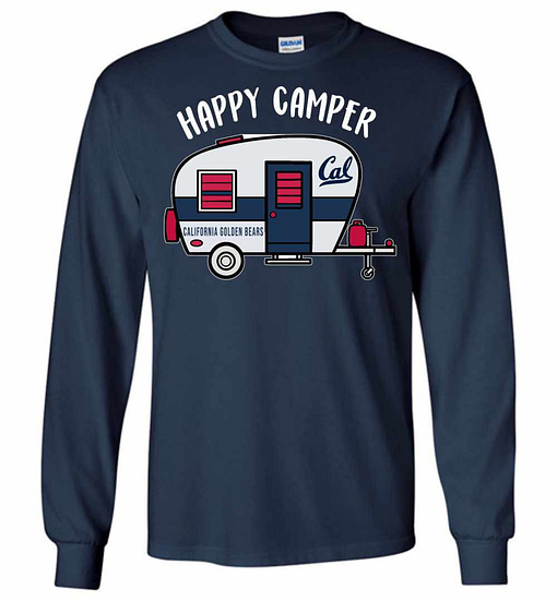 Inktee Store - California Golden Bears Happy Camper Long Sleeve T-Shirt Image