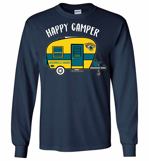 Inktee Store - Jacksonville Jaguars Happy Camper Long Sleeve T-Shirt Image