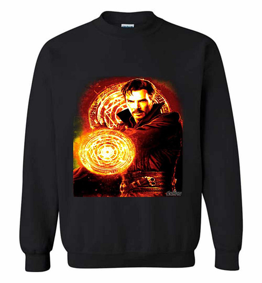Inktee Store - Marvel Infinity War Dr. Strange Fire Symbol Sweatshirt Image