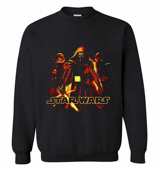 Inktee Store - Star Wars Kylo Ren Trisaber Glow Sweatshirt Image