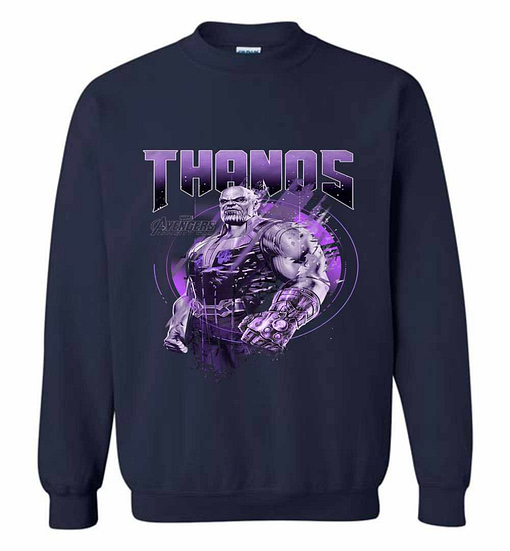 Inktee Store - Marvel Infinity War Thanos Purple Distressed Sweatshirt Image