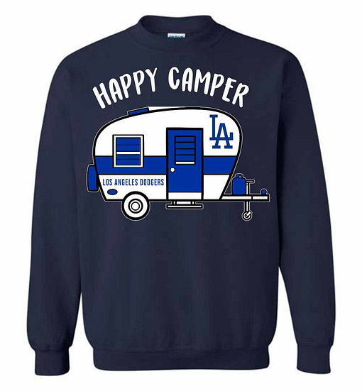 Inktee Store - Los Angeles Dodgers Happy Camper Sweatshirt Image