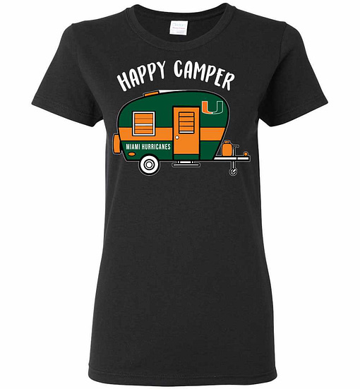 Inktee Store - Miami Hurricanes Happy Camper Women'S T-Shirt Image
