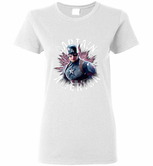 Inktee Store - Avengers Endgame Captain America Space Poster Women'S T-Shirt Image
