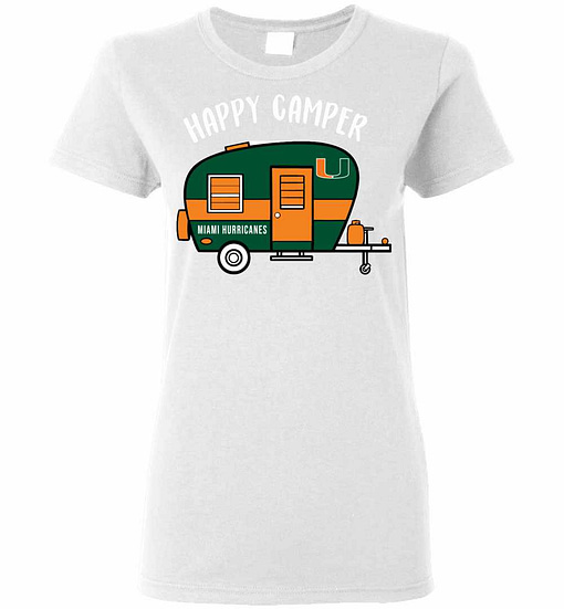 Inktee Store - Miami Hurricanes Happy Camper Women'S T-Shirt Image