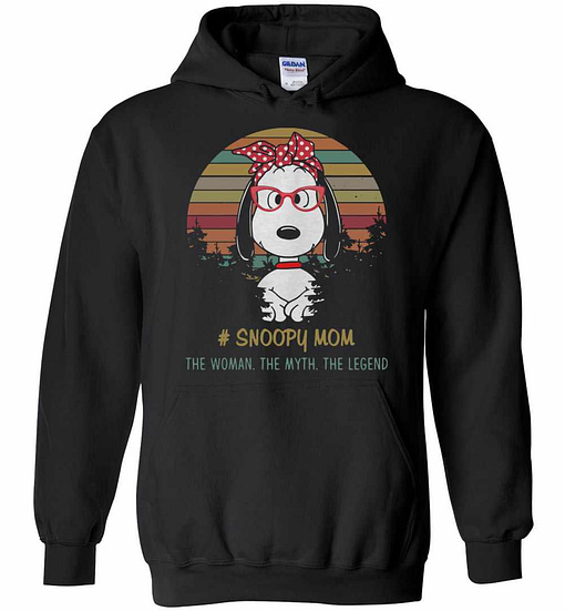 Inktee Store - Snoopy Mom The Woman The Myth The Legend Vintage Hoodies Image