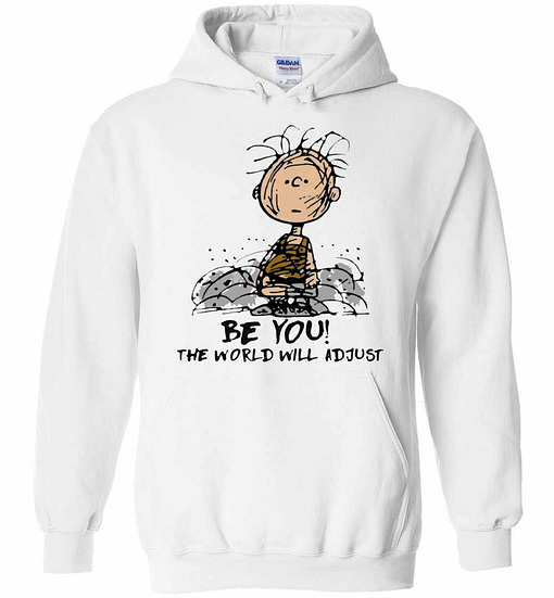 Inktee Store - Charlie Brown Be You The World Will Adjust Hoodies Image