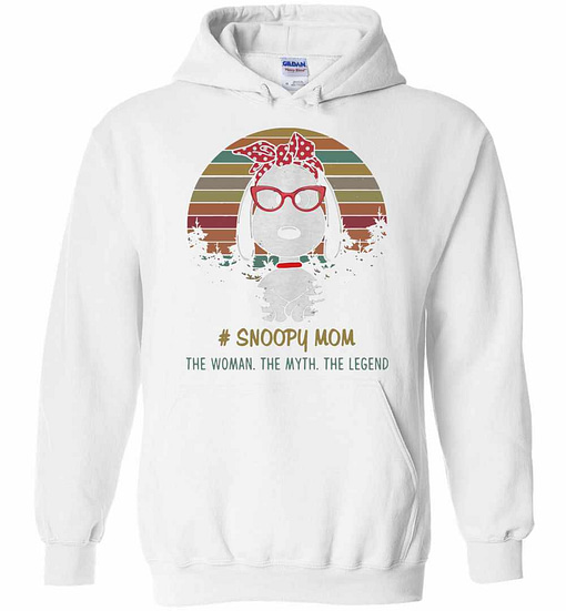 Inktee Store - Snoopy Mom The Woman The Myth The Legend Vintage Hoodies Image