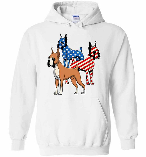 Inktee Store - Boxer Dog Flag Hoodies Image