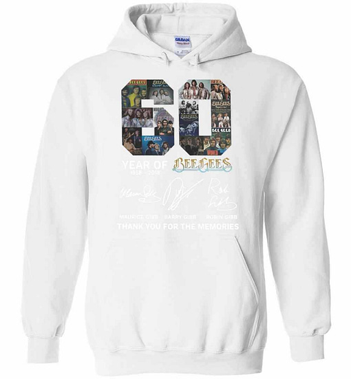 Inktee Store - 60 Years Of Bee Gees Maurice Signature Thank You For The Hoodies Image