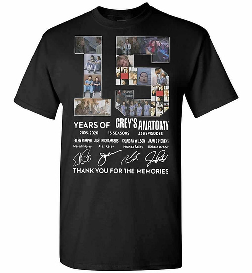 Inktee Store - 15 Years Of Greys Anatomy Thank You For The Memories Men'S T-Shirt Image