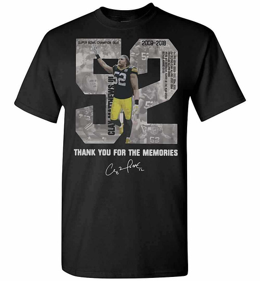 Inktee Store - Clay Matthews 52 Thank You For The Memories Signature Men'S T-Shirt Image