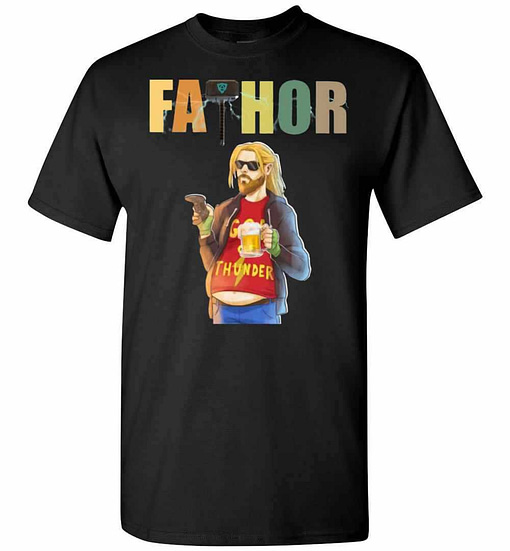 Inktee Store - Fathor God Thunder Beer Belly Funny Men'S T-Shirt Image