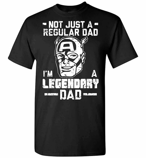 Inktee Store - Legendary Dad Captain America Men'S T-Shirt Image