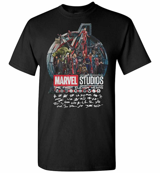 Inktee Store - Marvel Studios The First Eleven Years All Characters Men'S T-Shirt Image