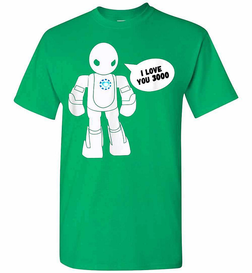 Inktee Store - Superhero Movie Quote I Love You 3000 Scifi Robot Men'S T-Shirt Image