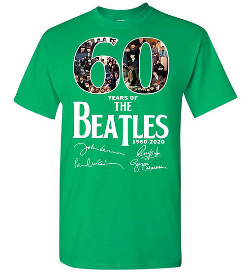 Inktee Store - 60 Years Of The Beatles 1960-2020 Signature Men'S T-Shirt Image