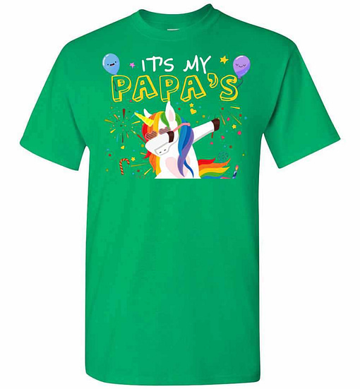 Inktee Store - Awesome It'S My Papa'S Birthday Funny Kid Men'S T-Shirt Image