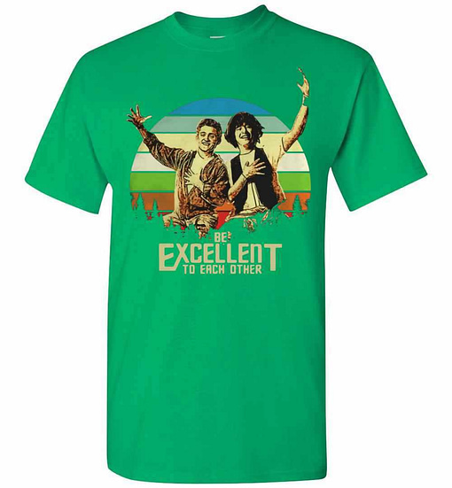 Inktee Store - Bill And Ted'S Be Excellent To Each Other Vintage Sunset Men'S T-Shirt Image
