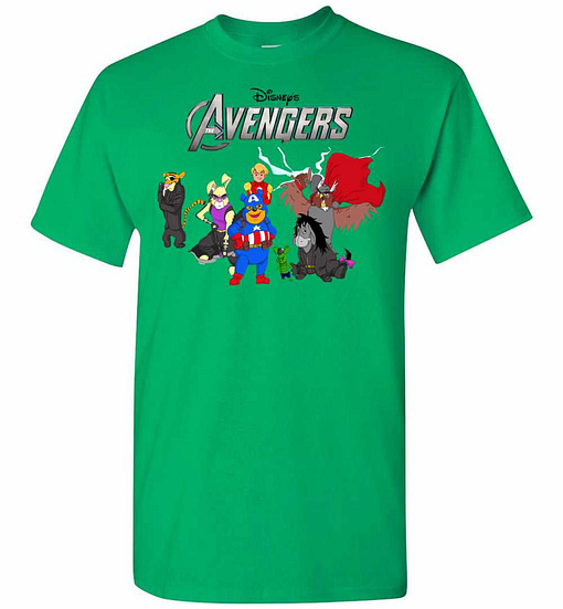 Inktee Store - Disney Avengers Winnie The Pooh Style Men'S T-Shirt Image