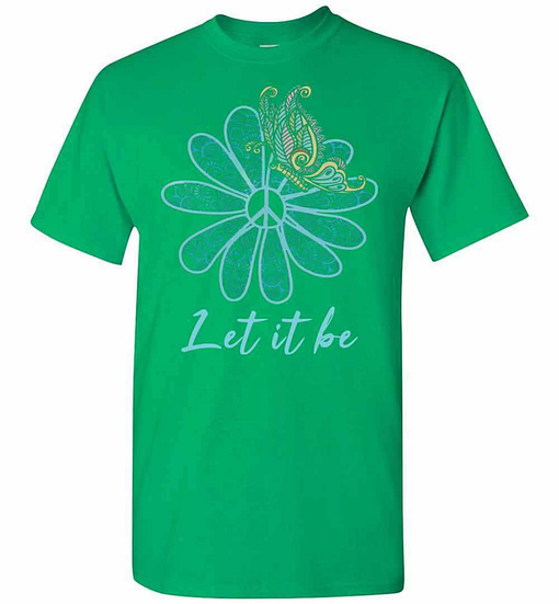 Inktee Store - Let It Be Butterfly Flower Men'S T-Shirt Image