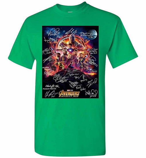 Inktee Store - Marvel Avengers Infinity War Signature All Heroes Men'S T-Shirt Image