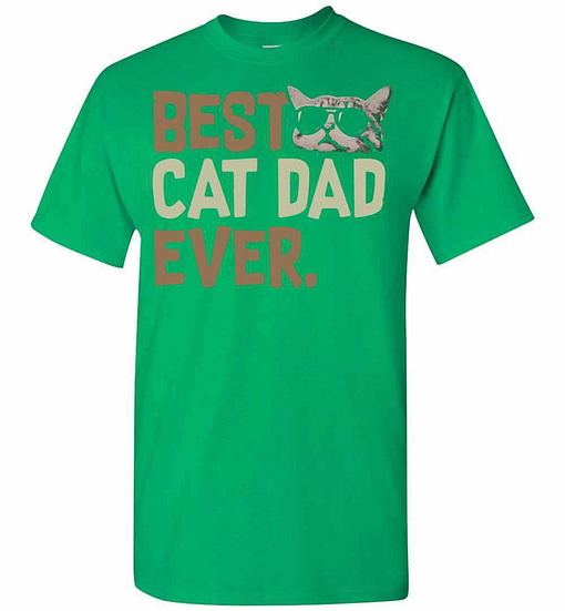 Inktee Store - Best Cat Dad Ever Men'S T-Shirt Image
