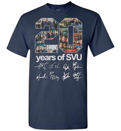Inktee Store - 20 Years Of Svu Law And Order All Signatures Men'S T-Shirt Image