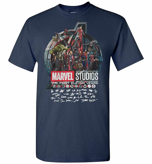 Inktee Store - Marvel Studios The First Eleven Years All Characters Men'S T-Shirt Image