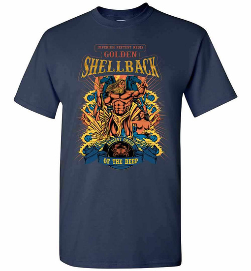 Inktee Store - Imperium Neftunt Regis Golden Shellback Abcient Order Of Men'S T-Shirt Image