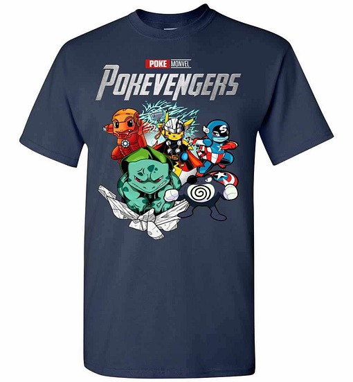 Inktee Store - Marvel Avengers Poke Monvel Poke Avengers Men'S T-Shirt Image