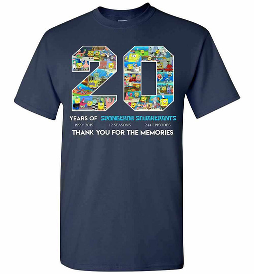 Inktee Store - 20 Years Of Spongebob Squarepants Thank You For Memories Men'S T-Shirt Image