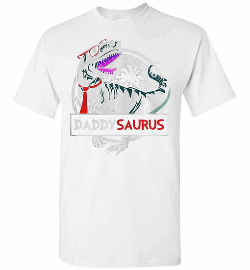 Inktee Store - Daddy Saurus Glasses Men'S T-Shirt Image