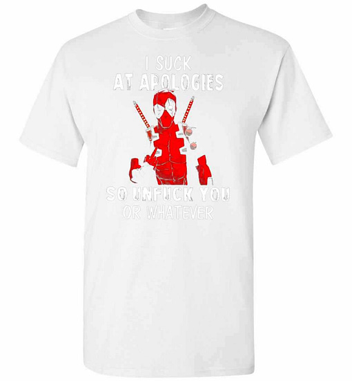 Inktee Store - Deadpool I Suck At Apologies Men'S T-Shirt Image