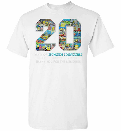 Inktee Store - 20 Years Of Spongebob Squarepants Thank You For Memories Men'S T-Shirt Image