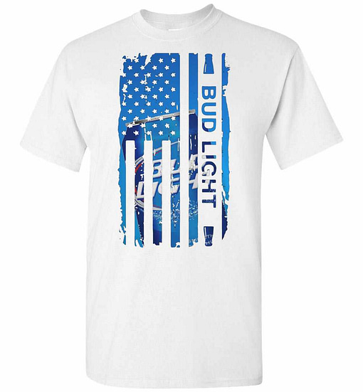 Inktee Store - Bud Light Us Flag Men'S T-Shirt Image
