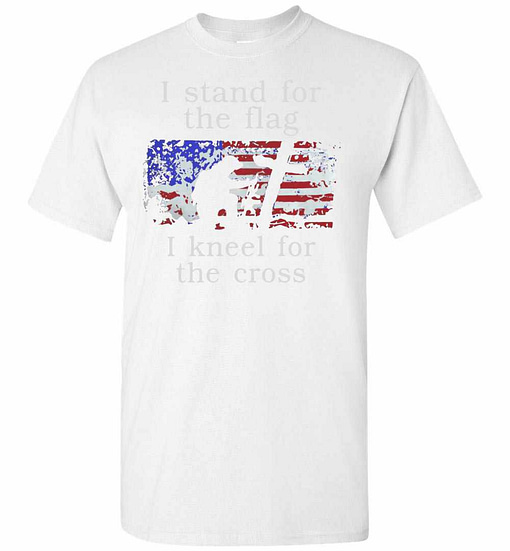 Inktee Store - Camo Baseball Raglan I Stand For The Flag I Kneel For Men'S T-Shirt Image