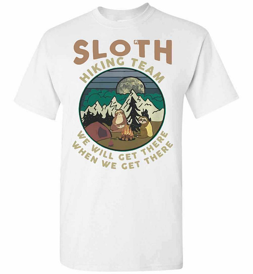 Inktee Store - Camping Sloth Hiking Team We Will Get There When We Get Men'S T-Shirt Image