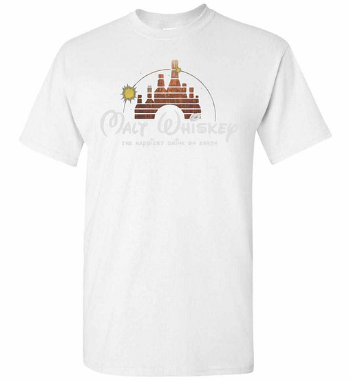 Inktee Store - Disney Malt Whiskey The Happiest Drink On Earth Men'S T-Shirt Image